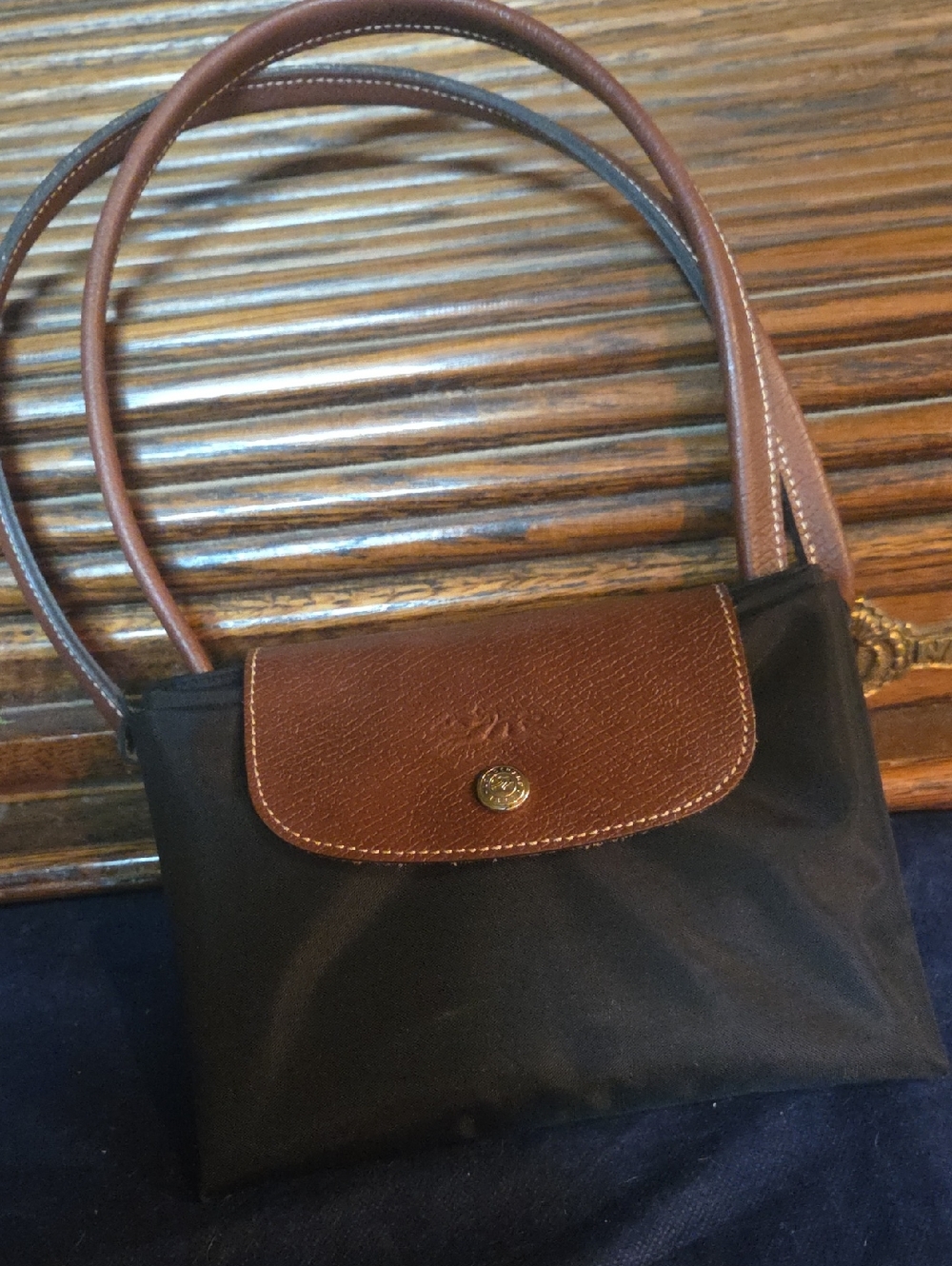 Brown and Black Women's Shoulder Bag